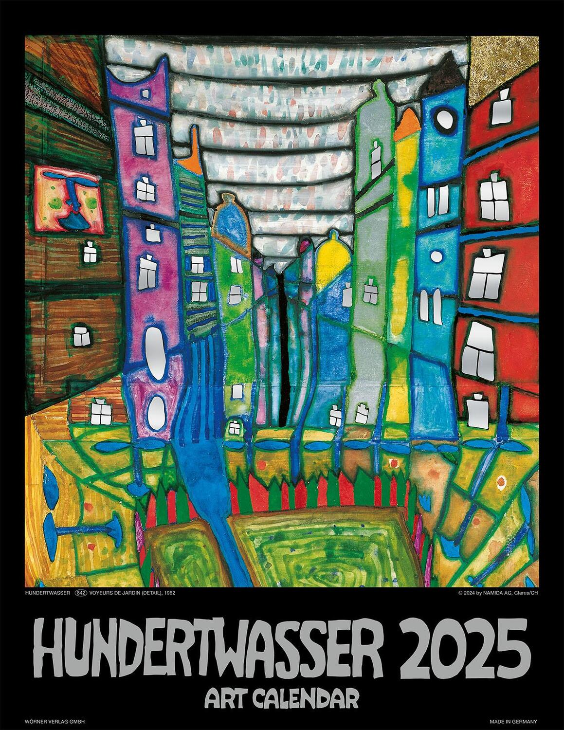 Cover: 9783910430136 | Hundertwasser Art Calendar 2025 | Wörner Verlag GmbH | Kalender | 2025