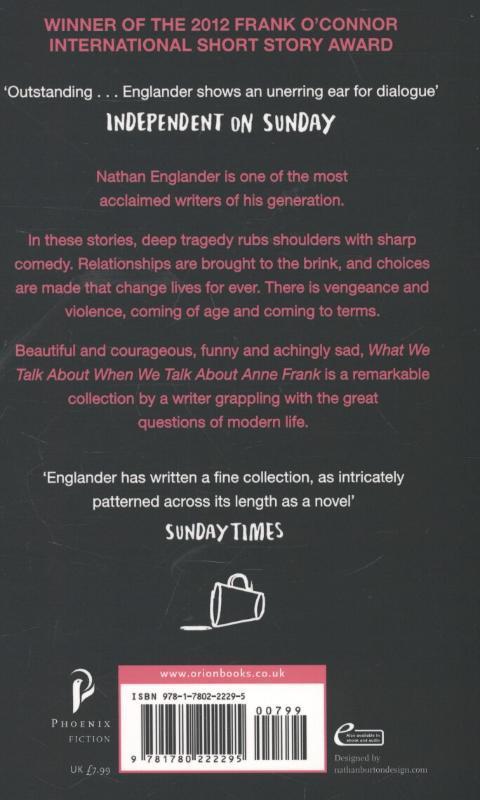 Rückseite: 9781780222295 | What We Talk About When We Talk About Anne Frank | Nathan Englander