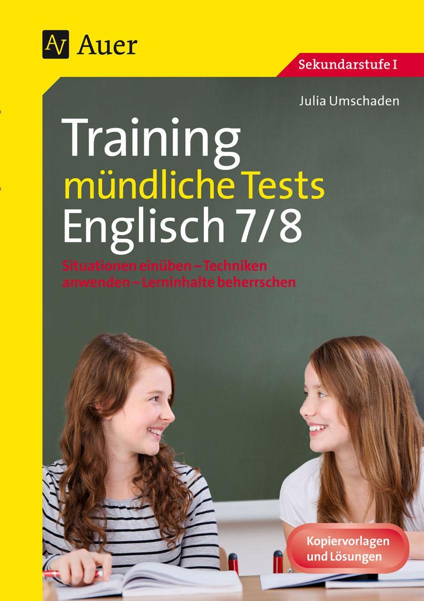 Cover: 9783403076650 | Training mündliche Tests Englisch 7-8 | Julia Umschaden | Broschüre