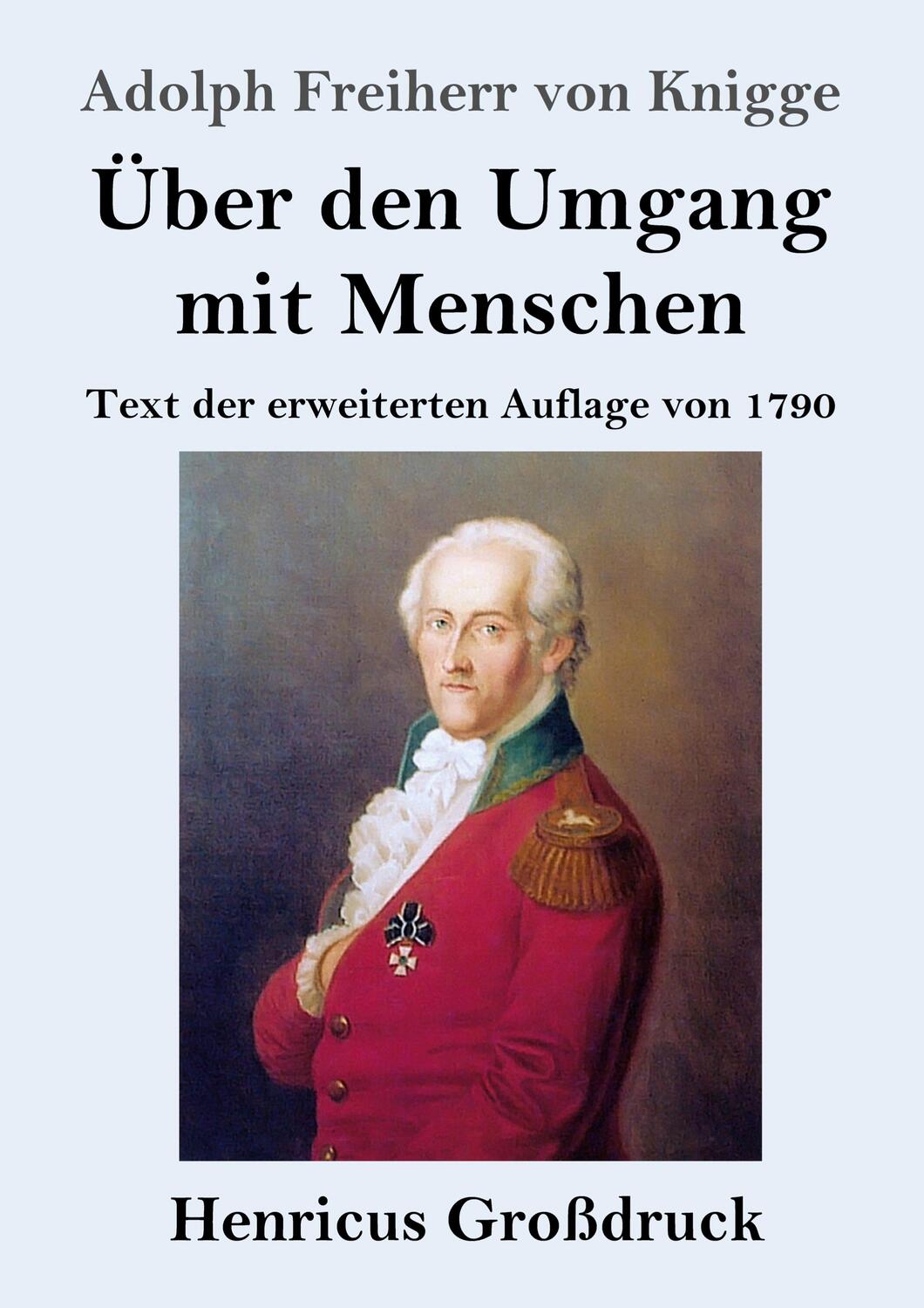 Cover: 9783847829355 | Über den Umgang mit Menschen (Großdruck) | Adolph Freiherr Von Knigge
