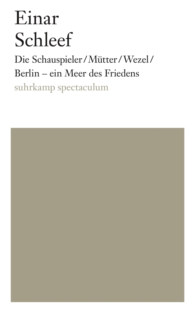 Cover: 9783518424636 | Die Schauspieler / Mütter / Wezel / Berlin - ein Meer des Friedens