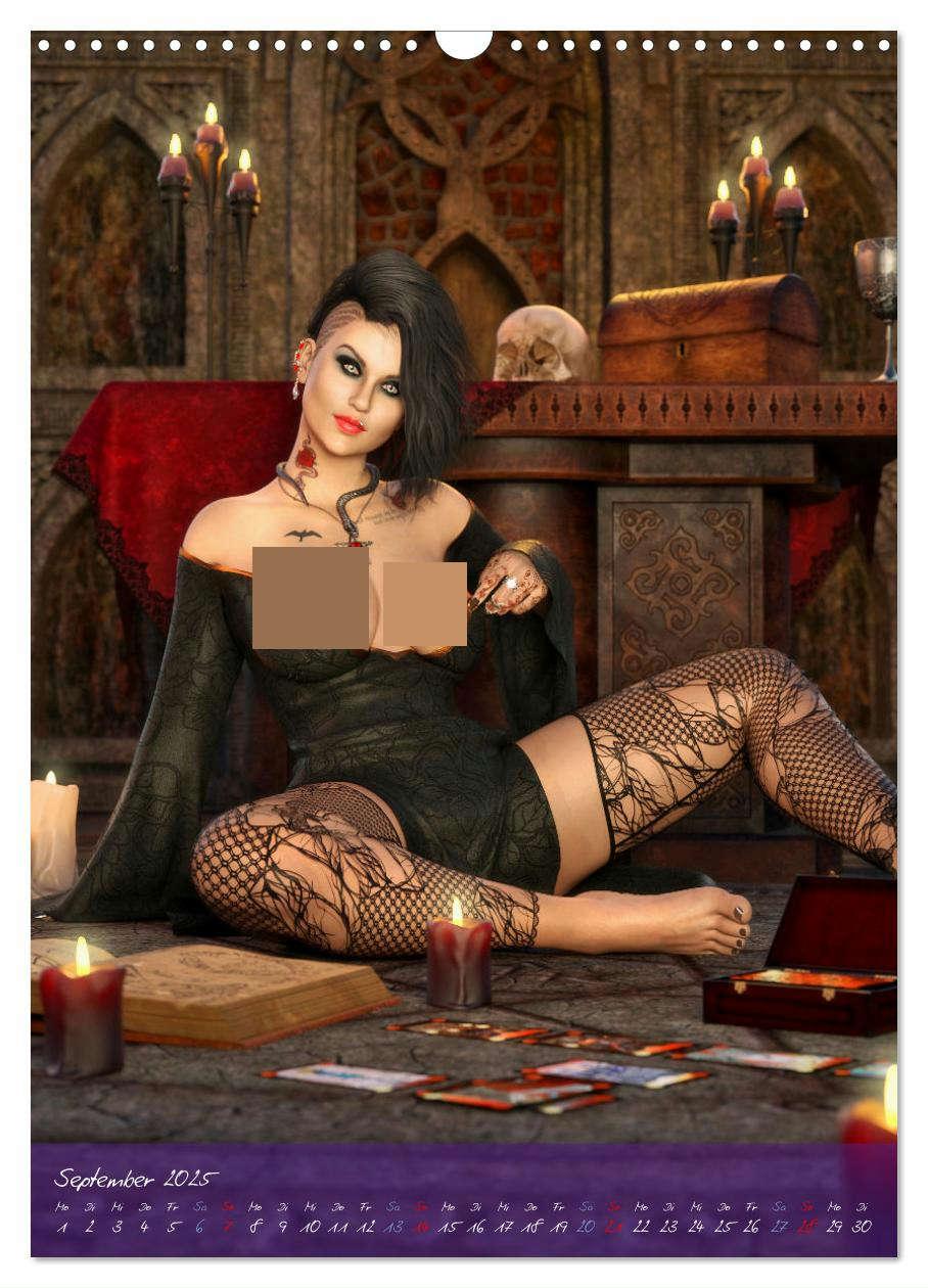 Bild: 9783435908936 | Sexy Goth Girls - Gothic Pin Ups (Wandkalender 2025 DIN A3 hoch),...