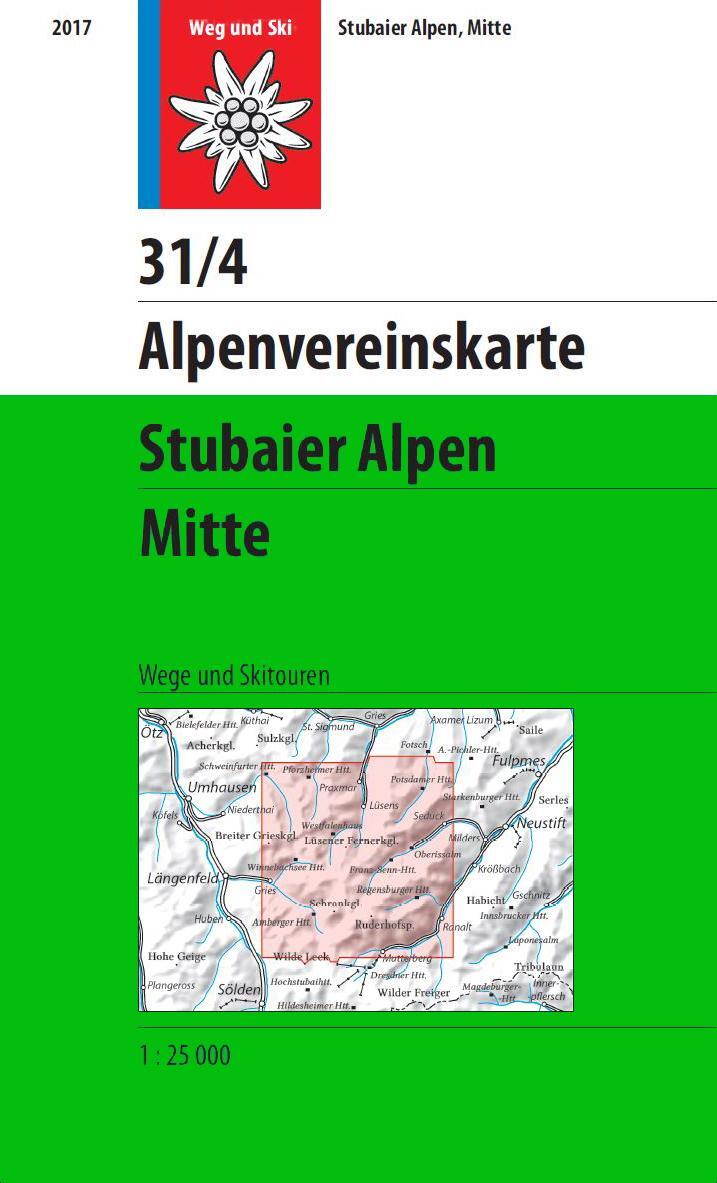 Cover: 9783937530796 | DAV Alpenvereinskarte 31/4 Stubaier Alpen, Mitte 1: 25 000 | Deutsch