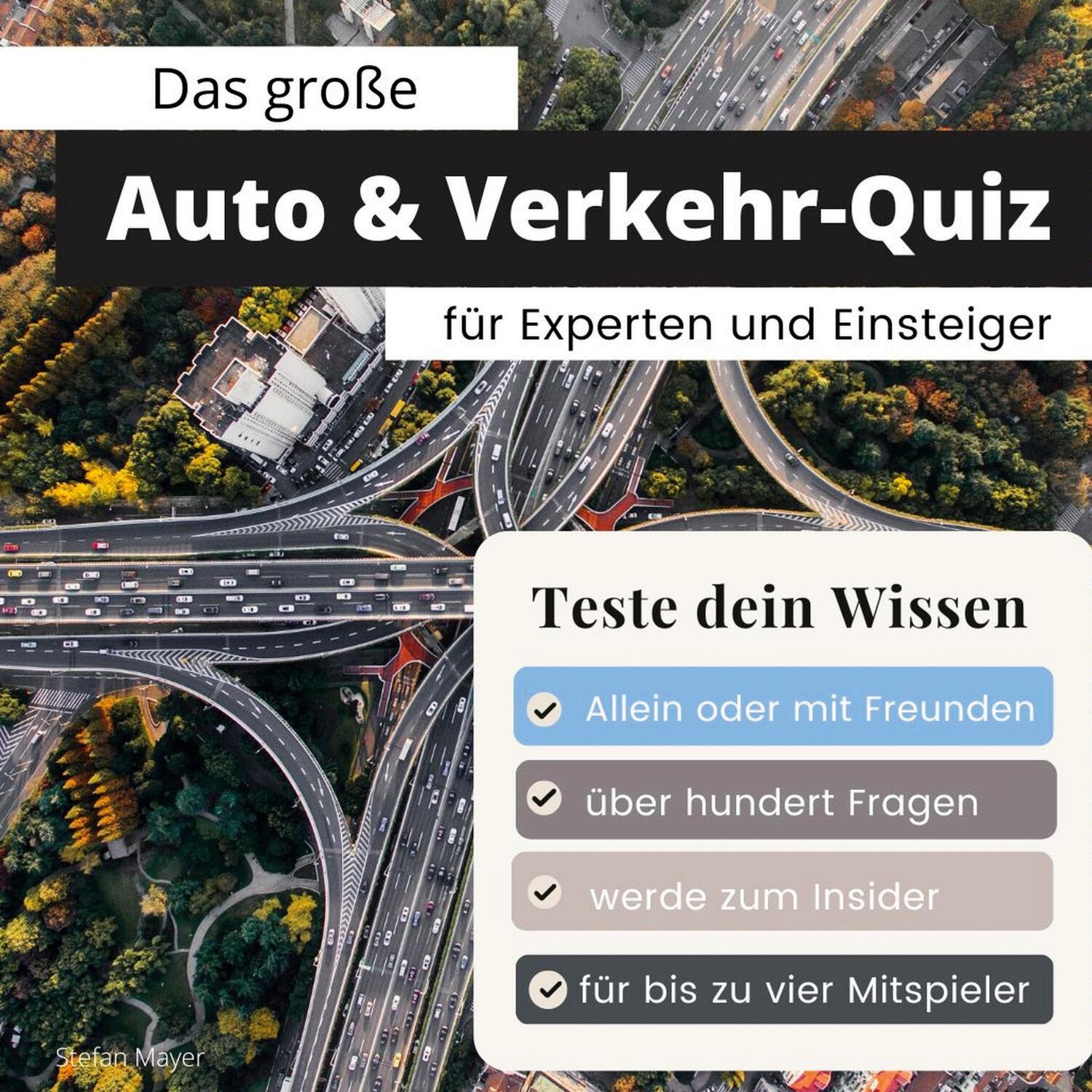 Cover: 9783750524750 | Das große Auto & Verkehr-Quiz für Experten und Einsteiger | Mayer