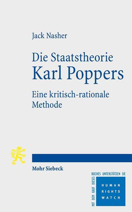 Cover: 9783161552434 | Die Staatstheorie Karl Poppers | Eine kritisch-rationale Methode