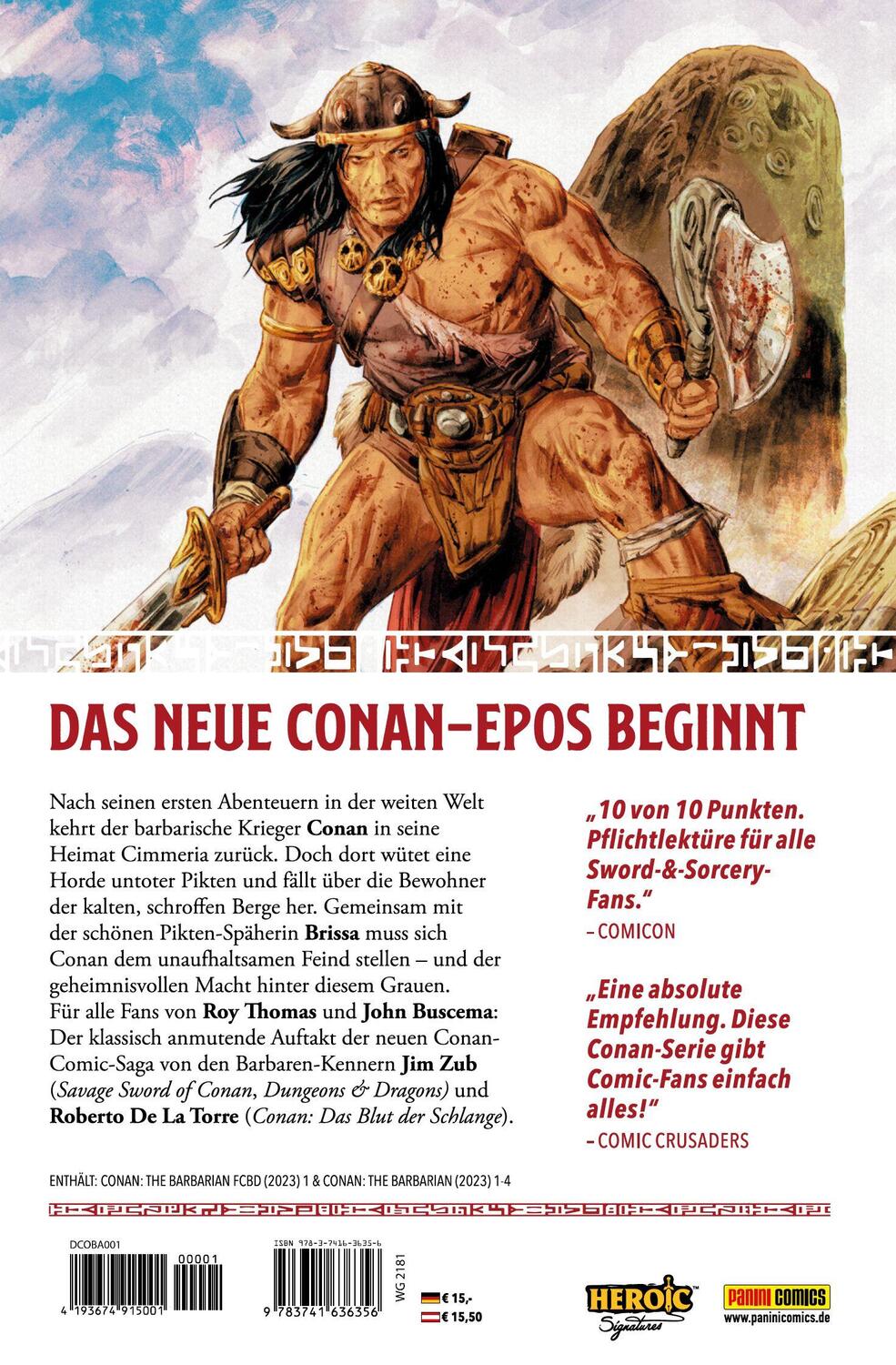 Rückseite: 9783741636356 | Conan der Barbar | Bd. 1 (2. Serie): Der Fluch des schwarzen Steins