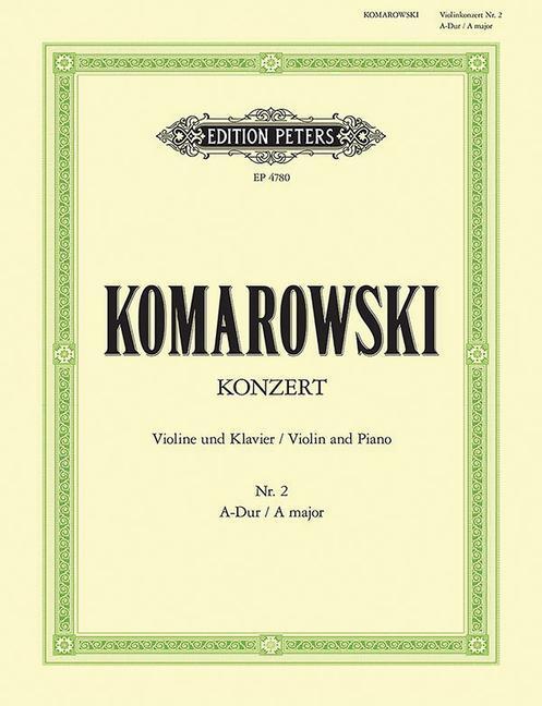 Cover: 9790014031688 | Konzert Nr. 2 A-Dur | Ausgabe für Violine und Klavier | Komarowski