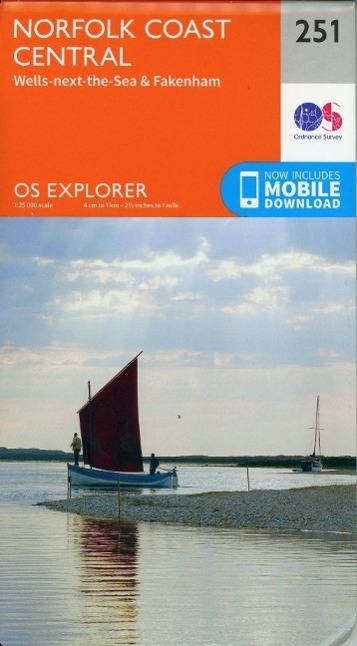 Cover: 9780319244470 | Norfolk Coast Central | Ordnance Survey | (Land-)Karte | Englisch