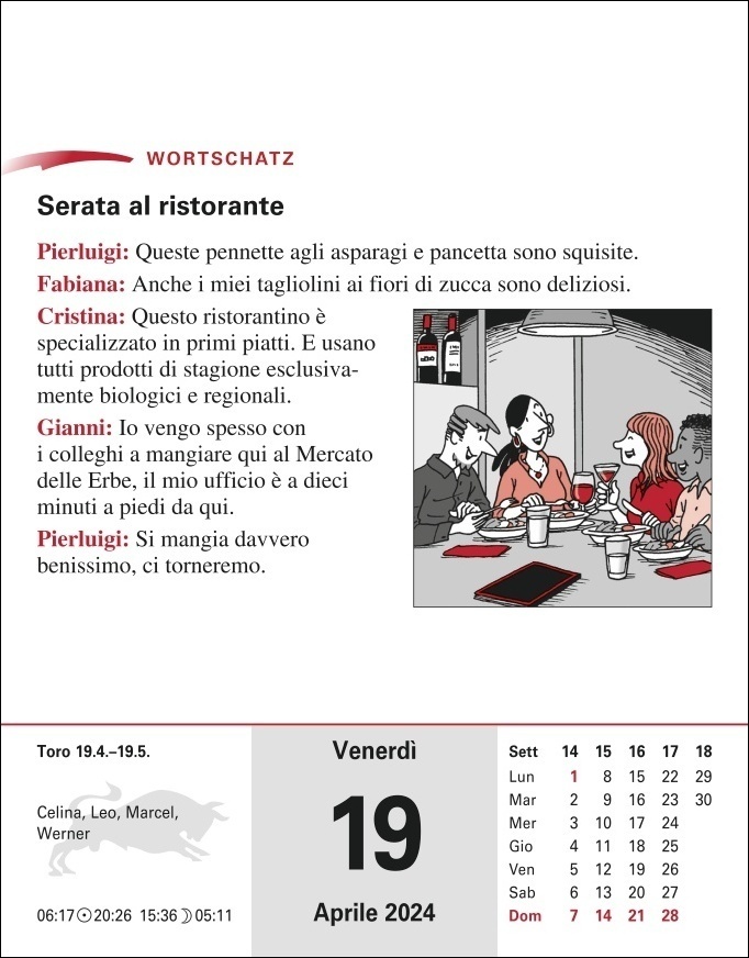 Bild: 9783840031281 | Italienisch Sprachkalender 2024. In nur 10 Minuten täglich...
