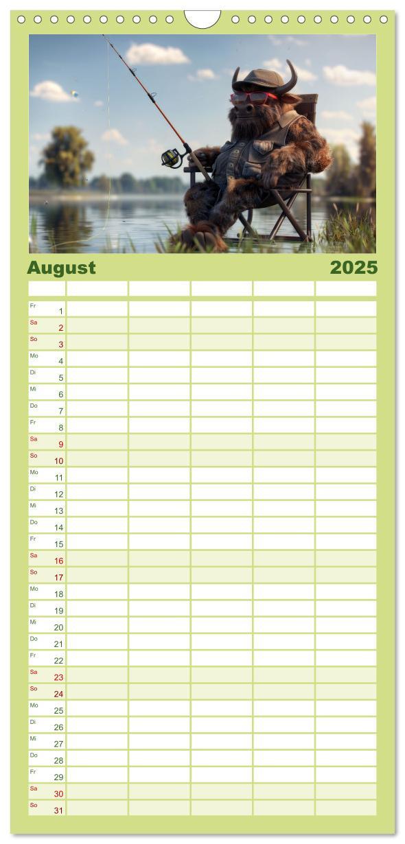 Bild: 9783457192559 | Familienplaner 2025 - Der tierisch lustige Angler-Kalender mit 5...