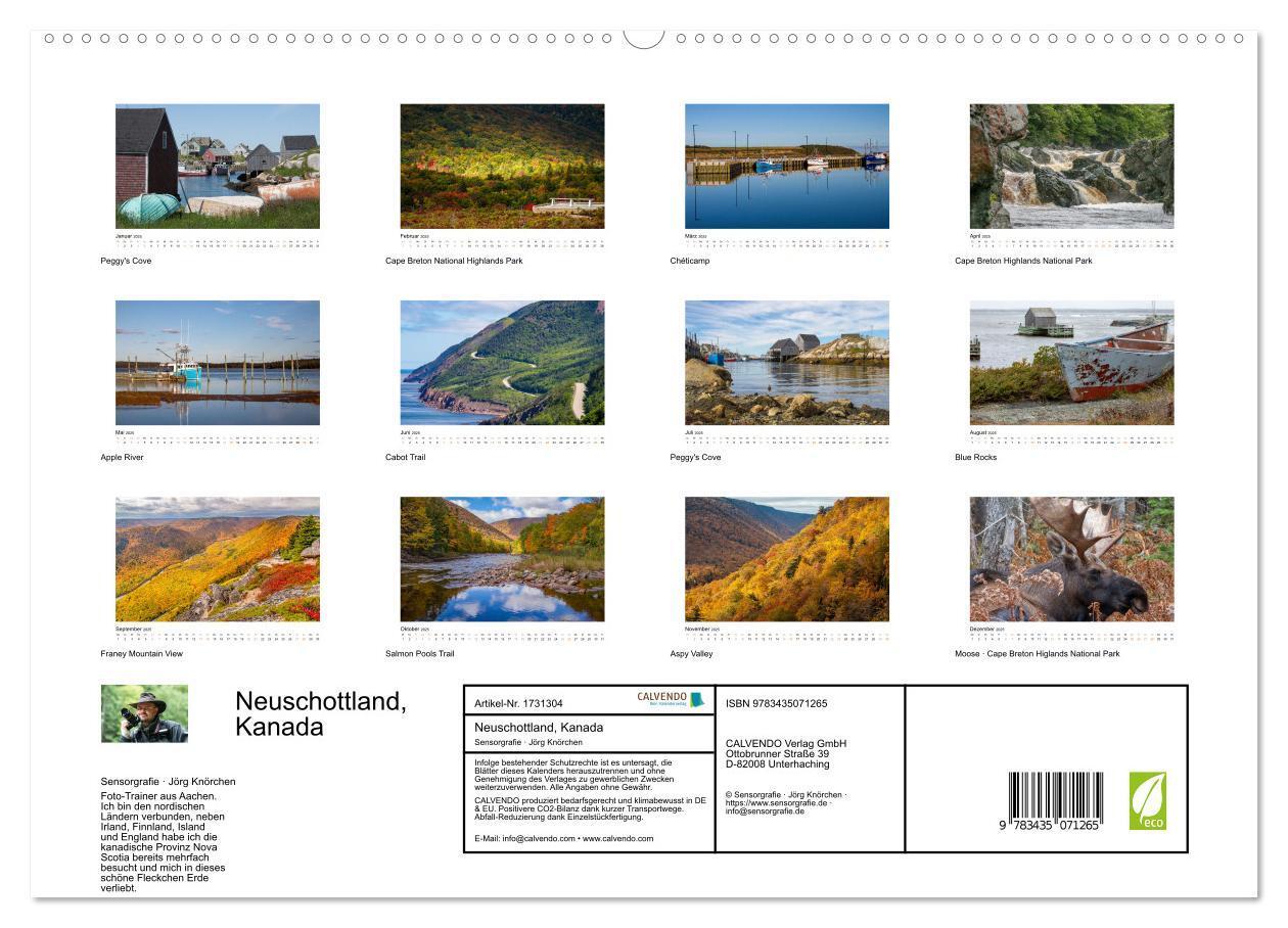 Bild: 9783435071265 | Neuschottland, Kanada (hochwertiger Premium Wandkalender 2025 DIN...