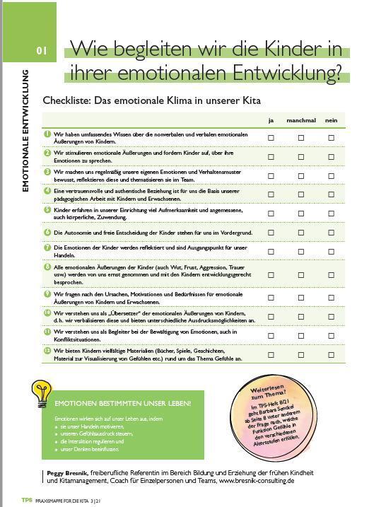 Bild: 9783960461975 | TPS-Praxismappe für die Kita: Wohin mit den Gefühlen? | Mappe | 40 S.