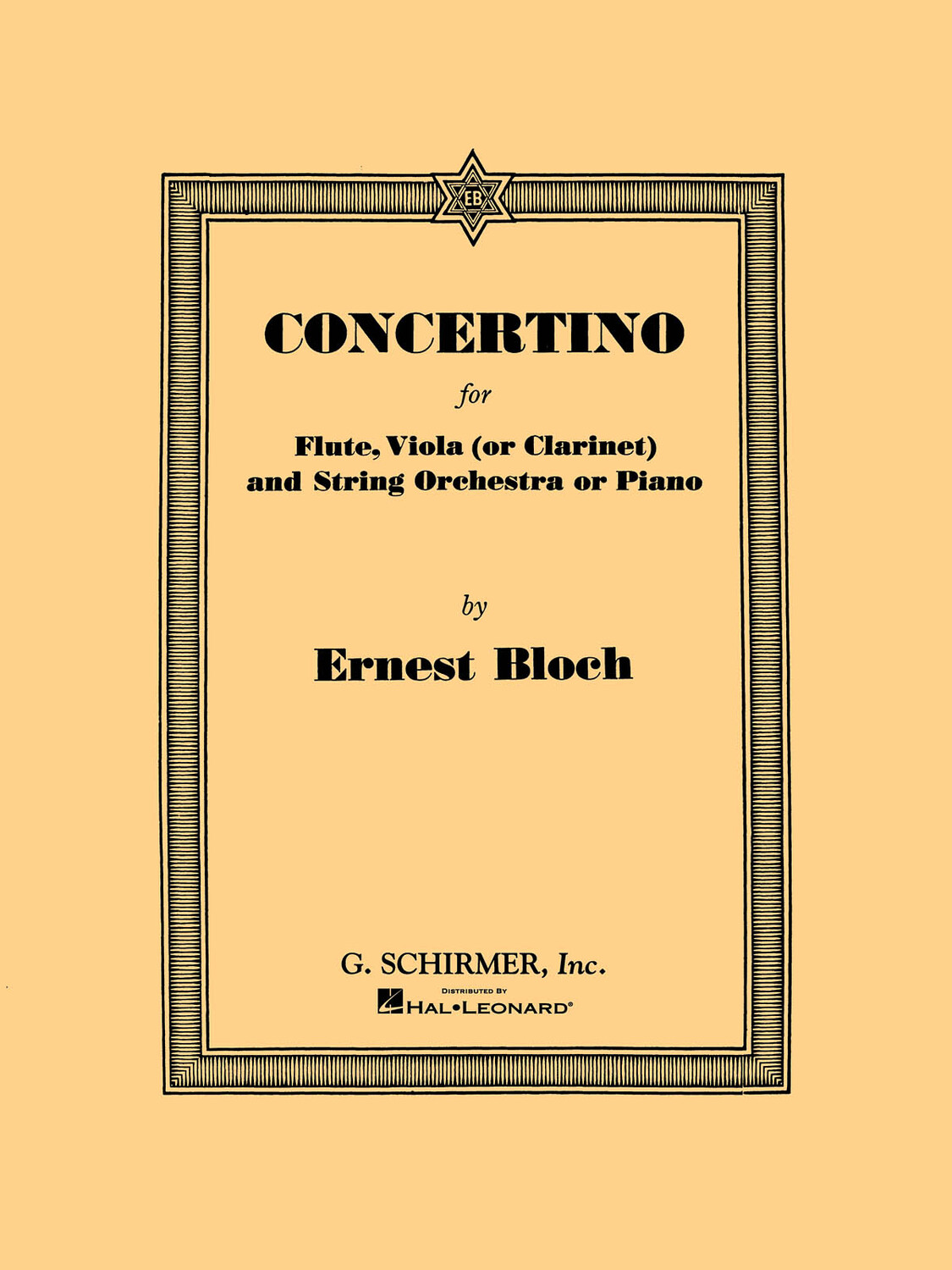 Cover: 73999734782 | Concertino | Ernest Bloch | Ensemble | Partitur + Stimmen | 1987