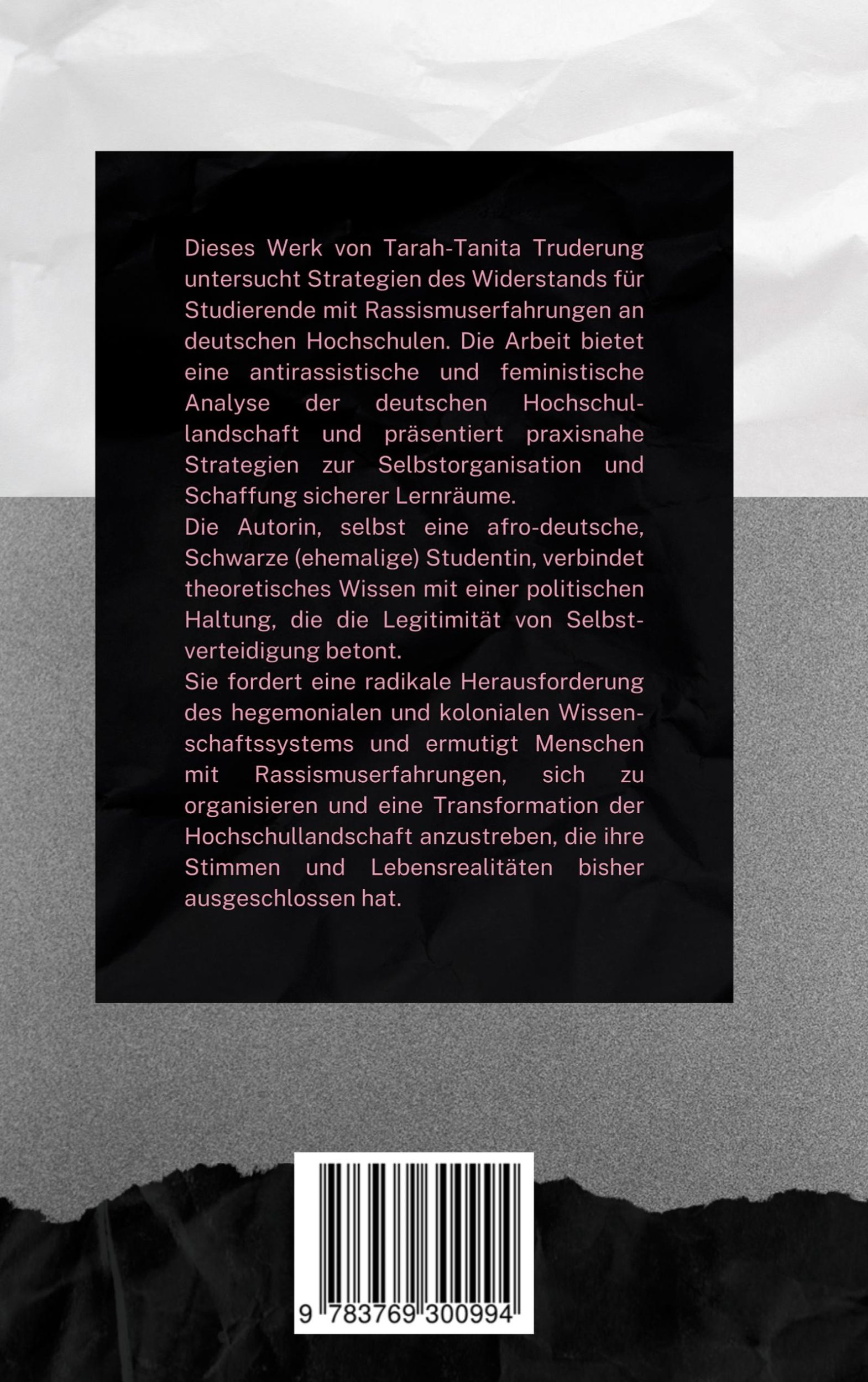 Rückseite: 9783769300994 | Resist Academia | Tarah-Tanita Truderung | Taschenbuch | 178 S. | 2024