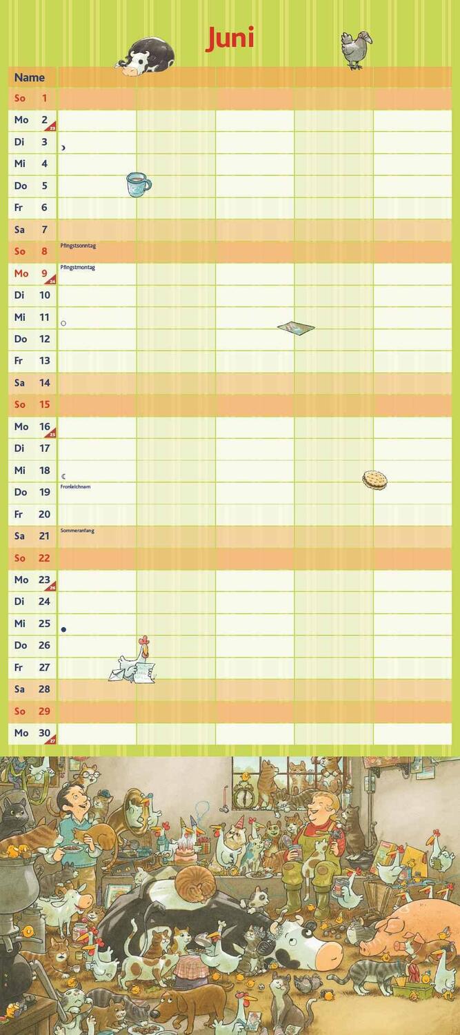 Bild: 4250809653655 | Die Kuh Lieselotte Familienkalender 2025 - Von Alexander...