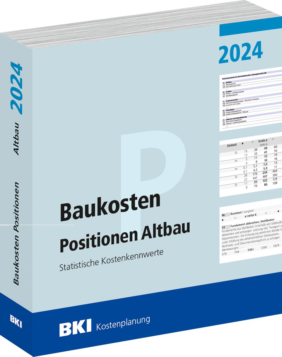 Cover: 9783481047481 | BKI Baukosten Positionen Altbau 2024 | Architektenkammern | Buch