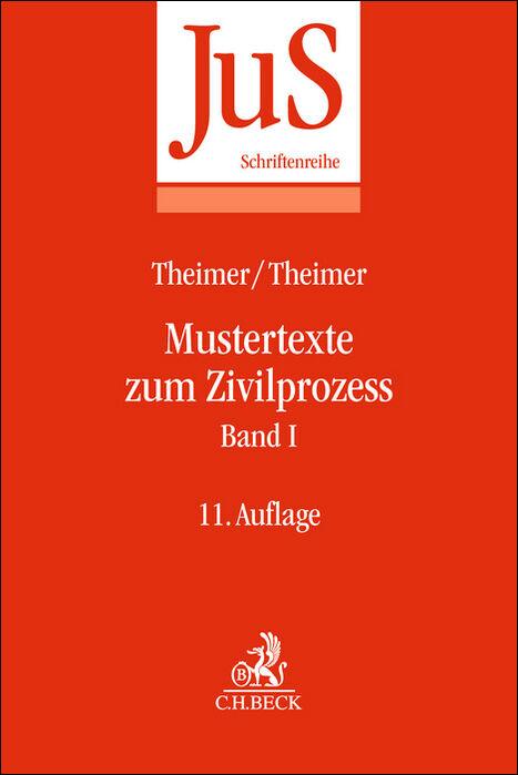 Cover: 9783406819162 | Mustertexte zum Zivilprozess Band I: Erkenntnisverfahren erster...