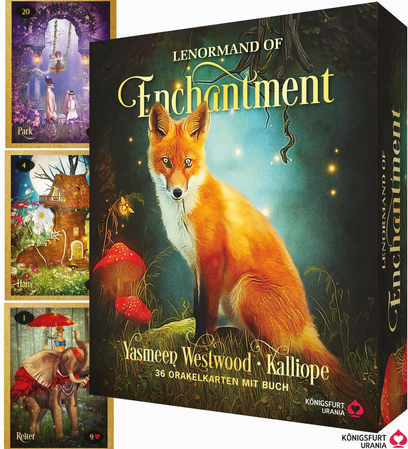 Cover: 9783868268058 | Lenormand of Enchantment - Zauberhafte Orakelkarten im Fantasy-Style