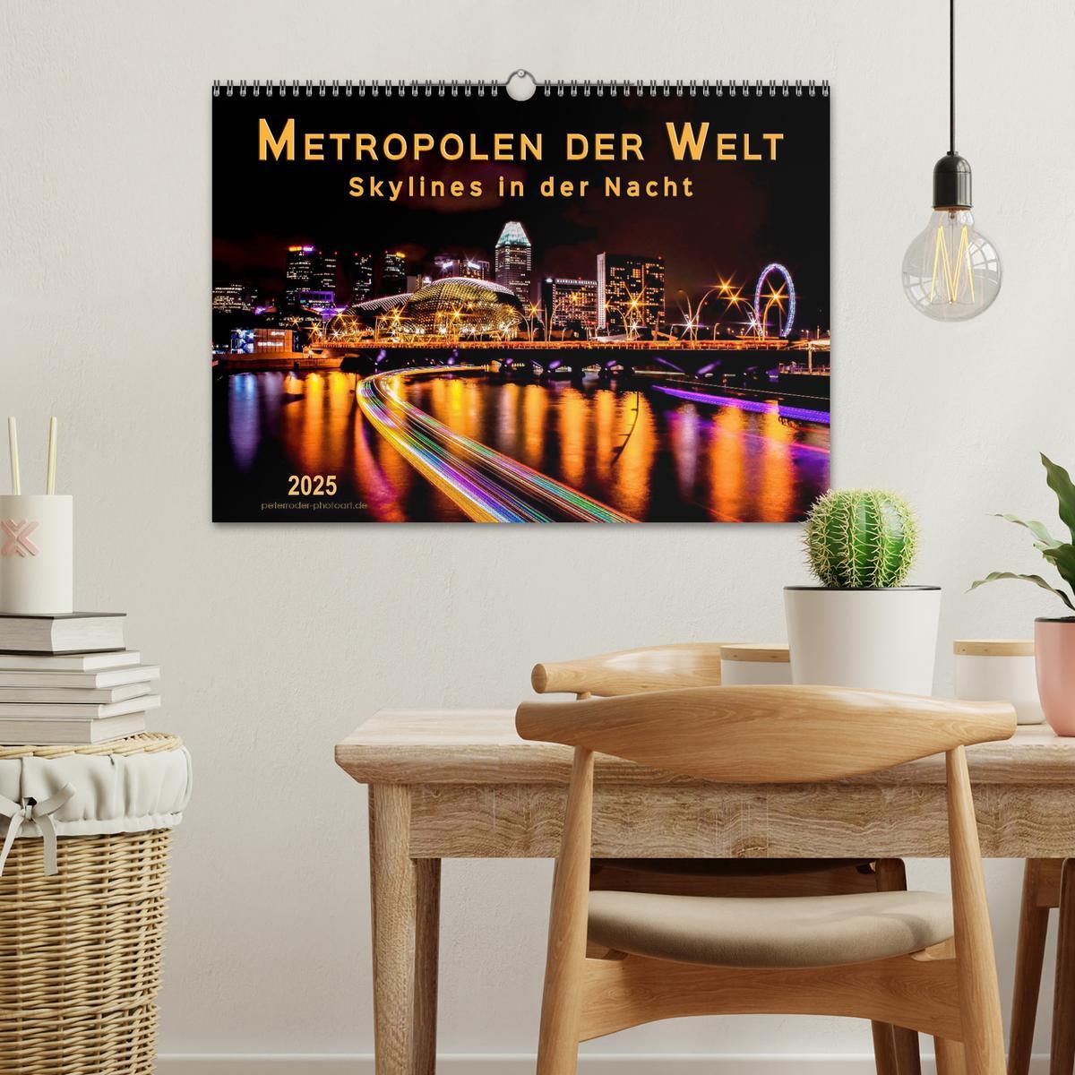 Bild: 9783435467266 | Metropolen der Welt - Skylines in der Nacht (Wandkalender 2025 DIN...