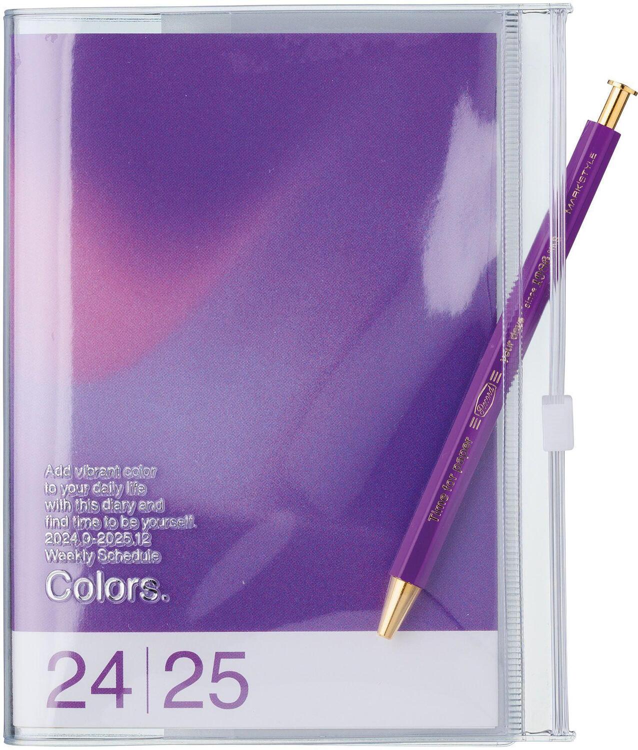 Bild: 4550045127744 | MARK'S 2024/2025 Taschenkalender A6 vertikal, Gradient // Purple