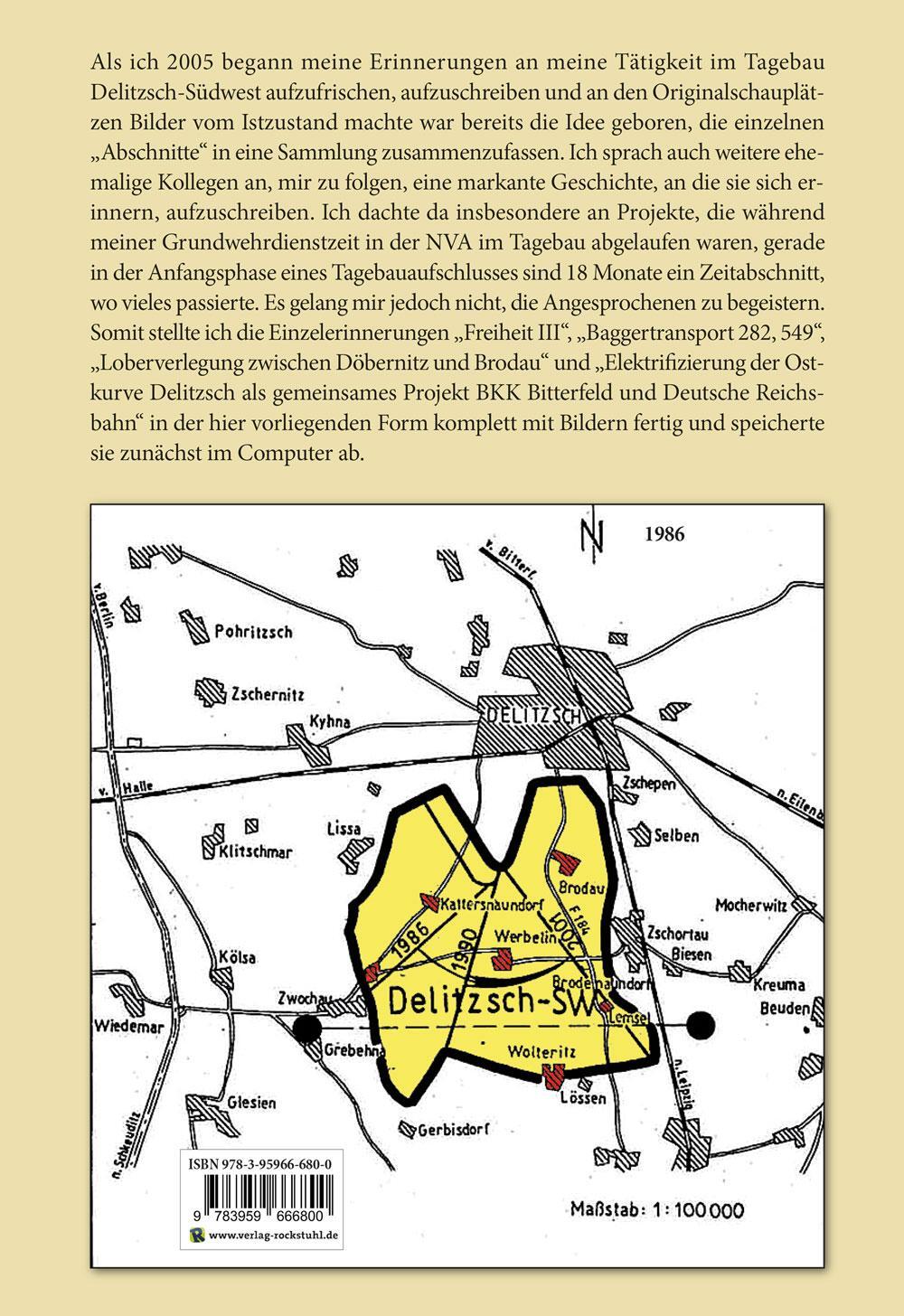 Rückseite: 9783959666800 | Tagebau Delitzsch-Südwest Erinnerungen 1974-1993 | Bernd Pache | Buch