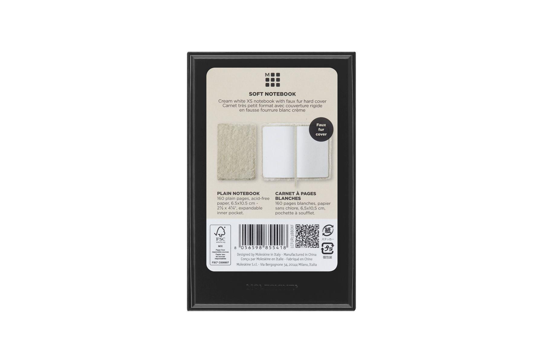 Bild: 8056598855418 | Moleskine Limited Edition Notebook Fur, Extra Small, Plain, Cream...