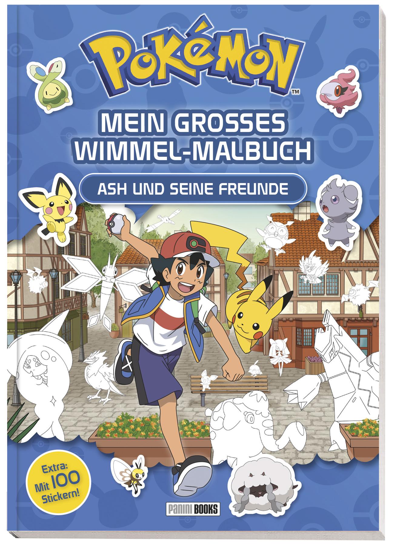 Cover: 9783833243653 | Pokémon: Mein großes Wimmel-Malbuch - Ash und seine Freunde | Pokémon