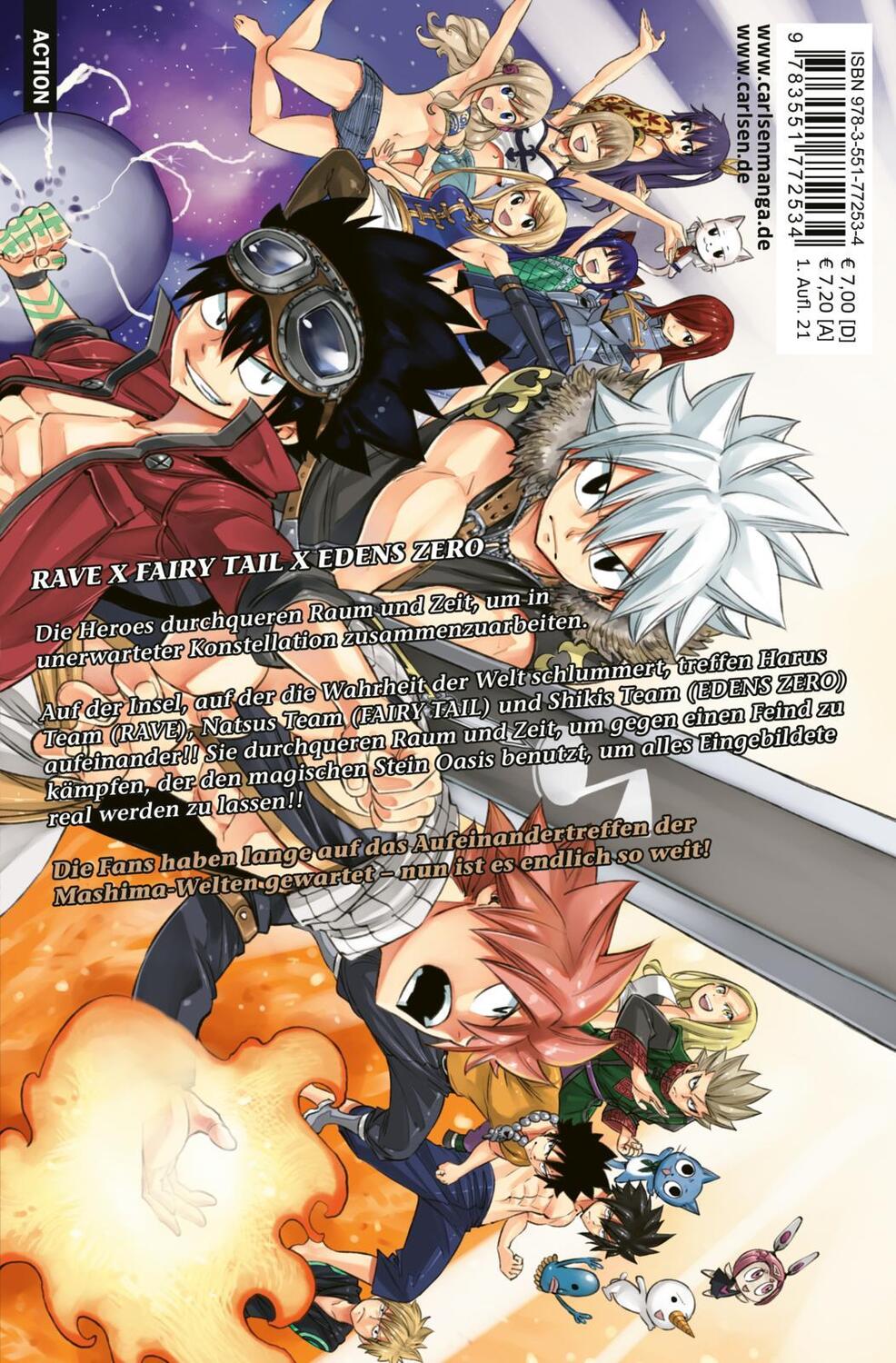 Rückseite: 9783551772534 | Mashima HERO'S | Das Crossover von RAVE, FAIRY TAIL & EDENS ZERO!