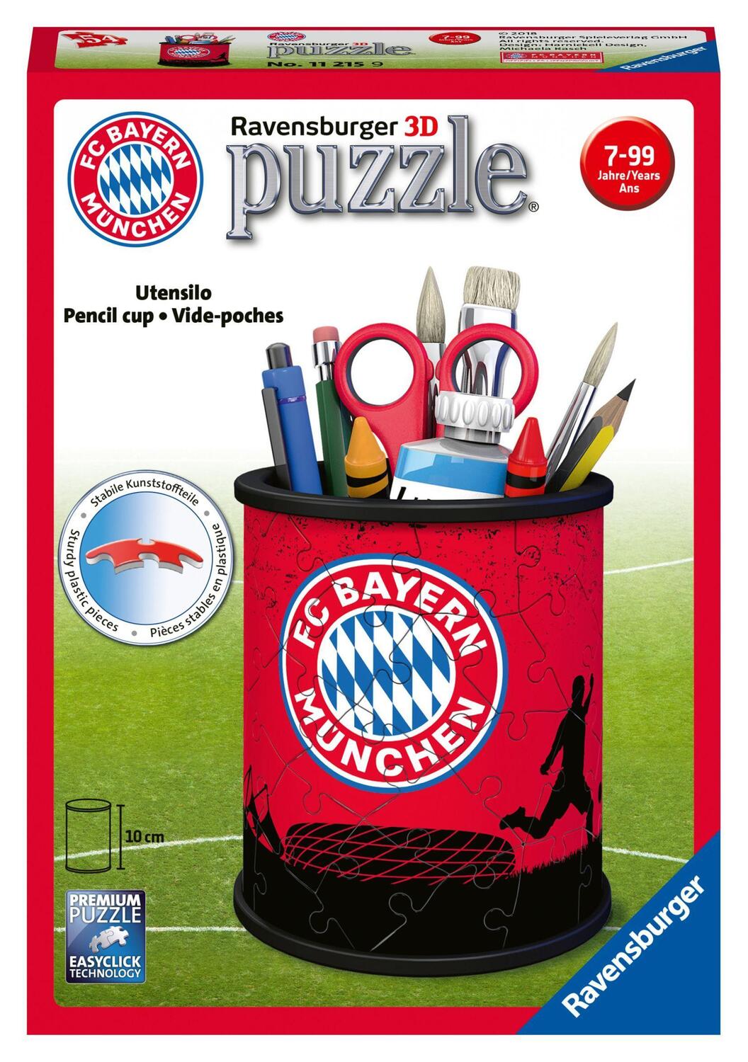 Cover: 4005556112159 | Ravensburger 3D Puzzle 11215 - Utensilo FC Bayern - 54 Teile -...