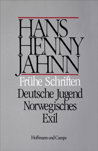 Cover: 9783455038422 | Werke in Einzelbänden. Hamburger Ausgabe / Frühe Schriften....