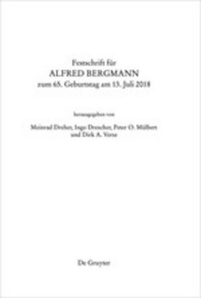 Cover: 9783110579949 | Festschrift für Alfred Bergmann zum 65. Geburtstag am 13. Juli 2018