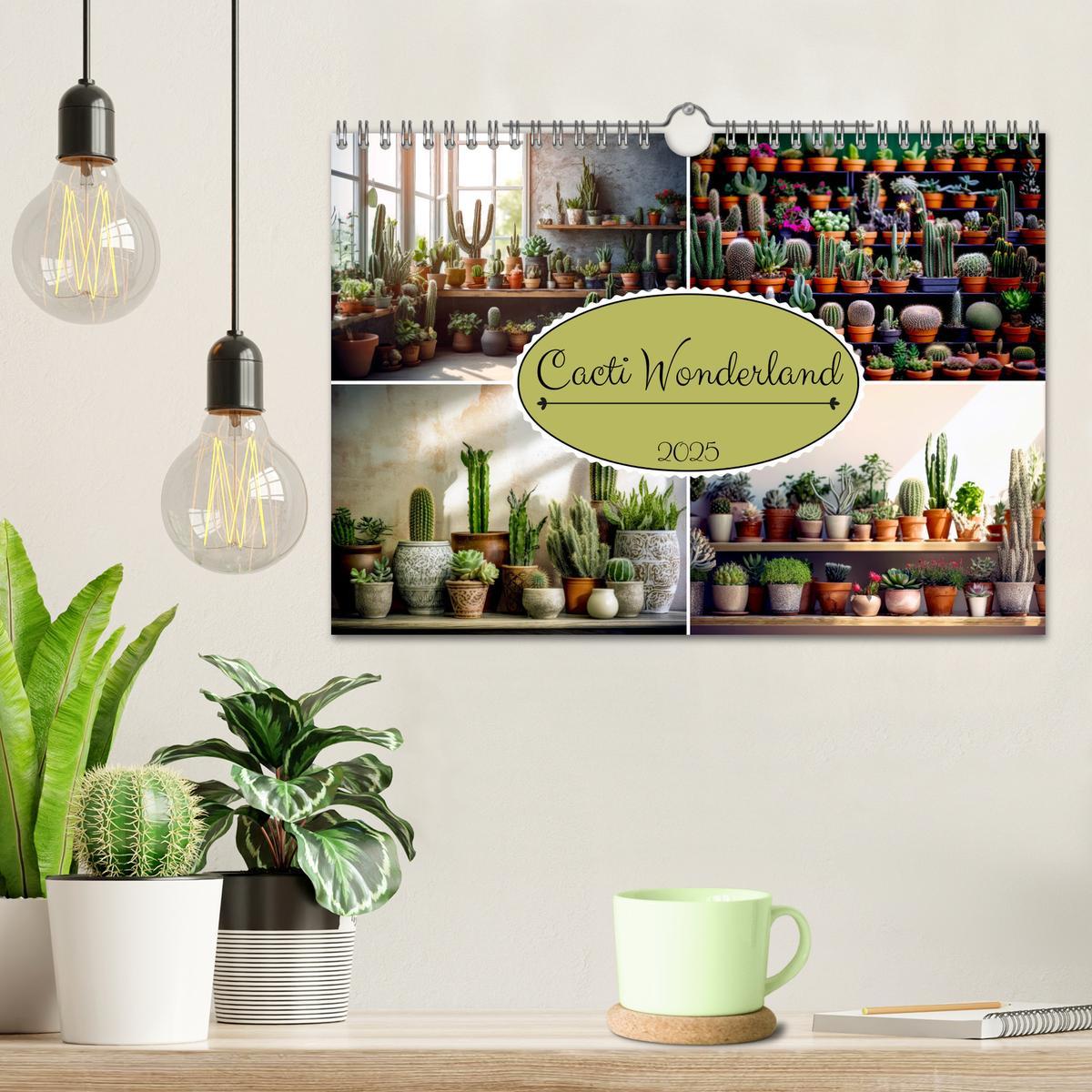 Bild: 9781325833092 | Cacti Wonderland (Wall Calendar 2025 DIN A4 landscape), CALVENDO 12...