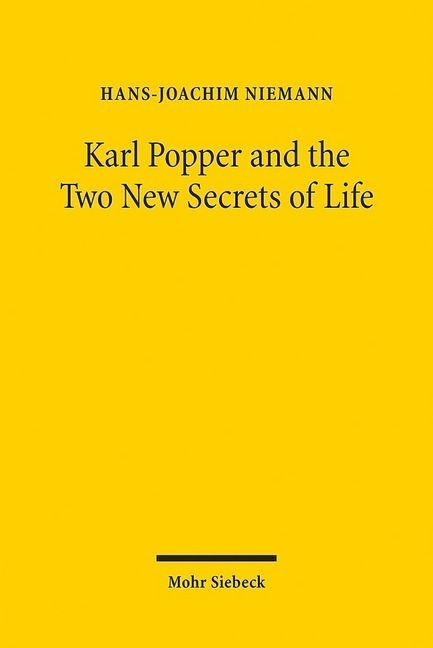 Cover: 9783161532078 | Karl Popper and the Two New Secrets of Life | Hans-Joachim Niemann