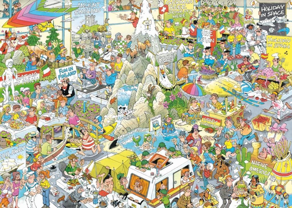 Bild: 8710126190517 | Jan van Haasteren - Die Urlaubsmesse - 1000 Teile Puzzle | Haasteren