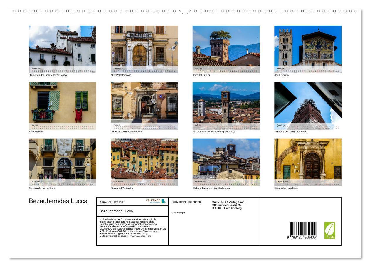 Bild: 9783435369409 | Bezauberndes Lucca (hochwertiger Premium Wandkalender 2025 DIN A2...