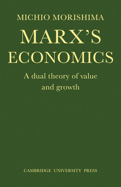 Cover: 9780521293037 | Marx's Economics | A Dual Theory of Value and Growth | Taschenbuch