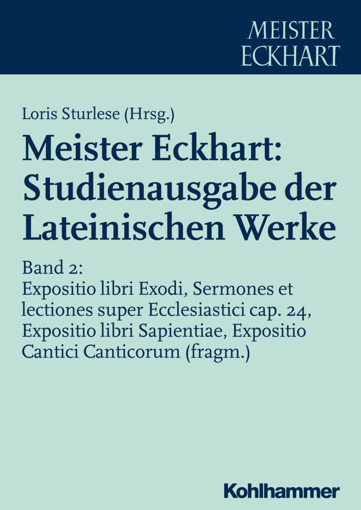 Cover: 9783170315280 | Meister Eckhart: Studienausgabe der Lateinischen Werke. Bd.2 | Buch