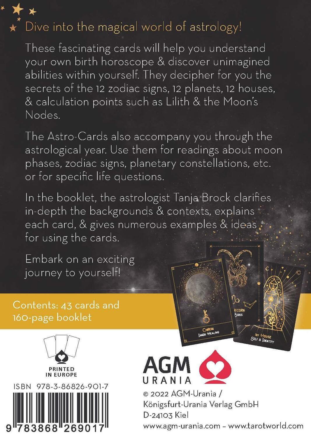 Bild: 9783868269017 | Astro Cards GB | 43 Oracle Cards with Booklet | Tanja Brock | Buch