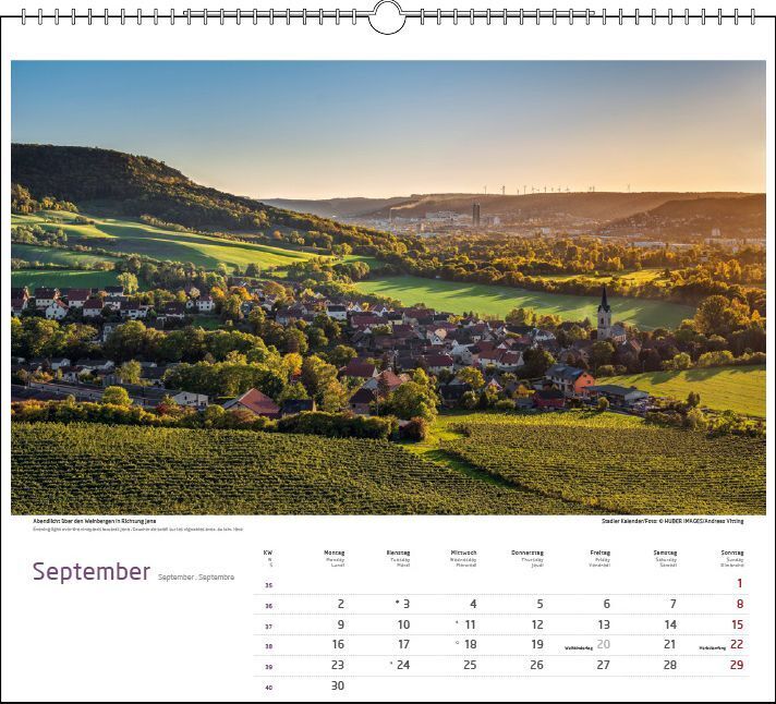 Bild: 9783861923190 | Malerisches Thüringen 2024 | verschiedene | Kalender | Spiralbindung
