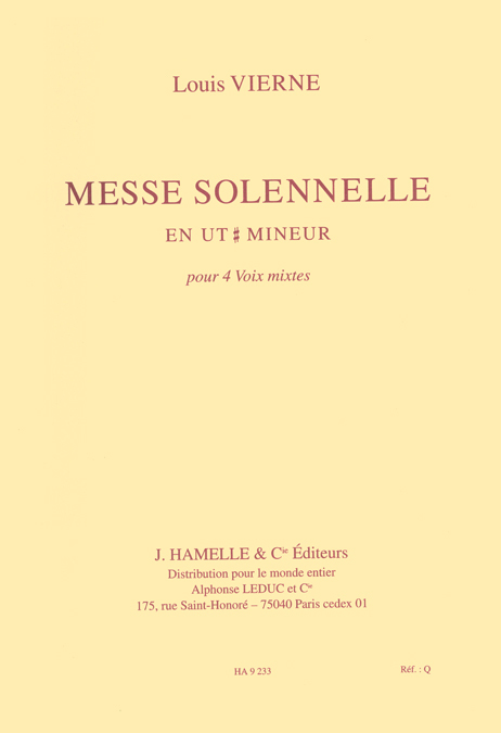 Cover: 9790230792332 | Messe Solennelle Ut Opus 16 | Hamelle | EAN 9790230792332