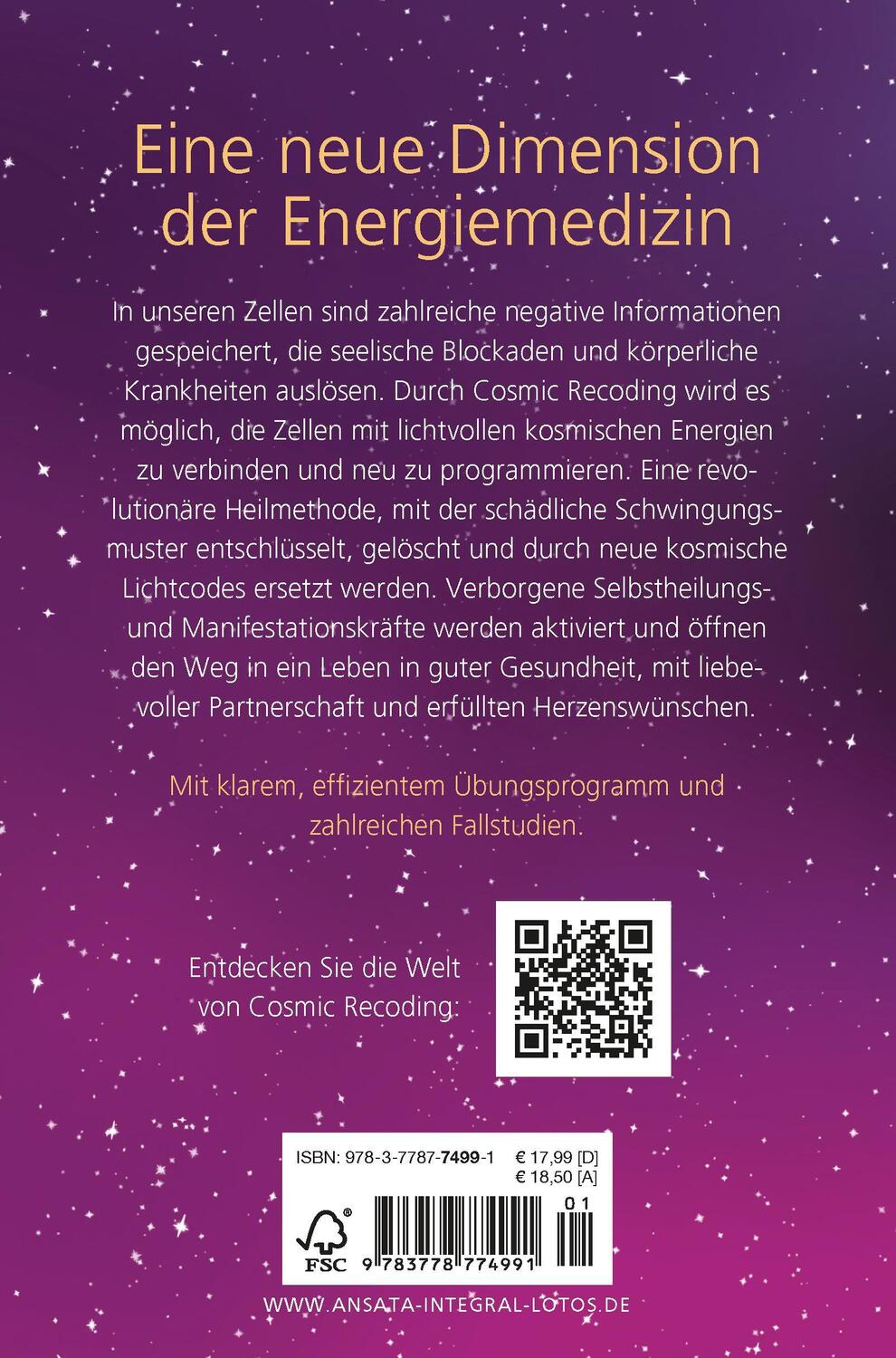 Rückseite: 9783778774991 | Cosmic Recoding - Die neue Energiemedizin | Eva-Maria Mora | Buch