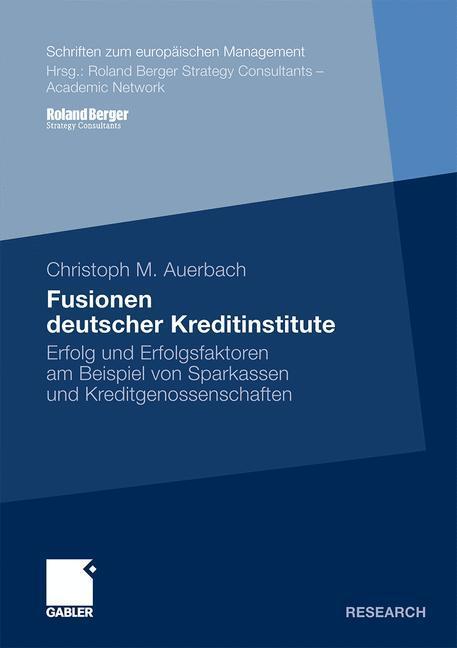 Cover: 9783834920140 | Fusionen deutscher Kreditinstitute | Christoph Auerbach | Taschenbuch