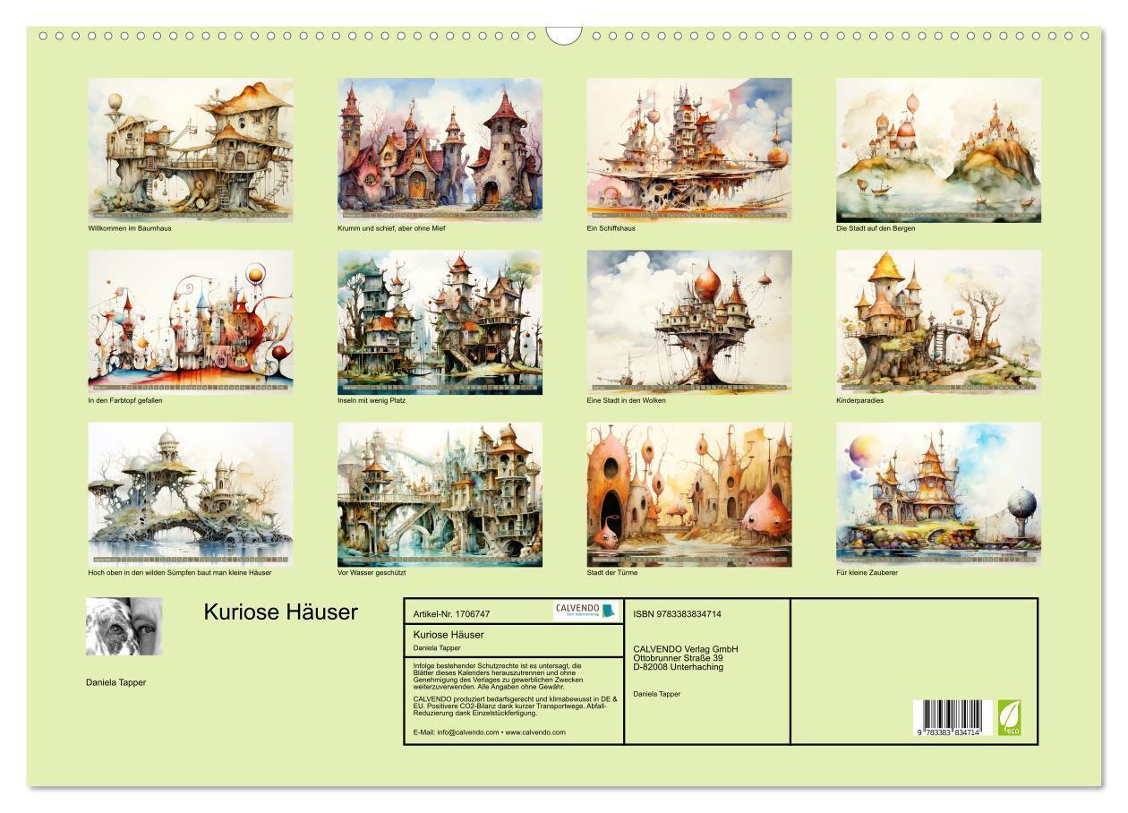 Bild: 9783383834714 | Kuriose Häuser (Wandkalender 2025 DIN A2 quer), CALVENDO...