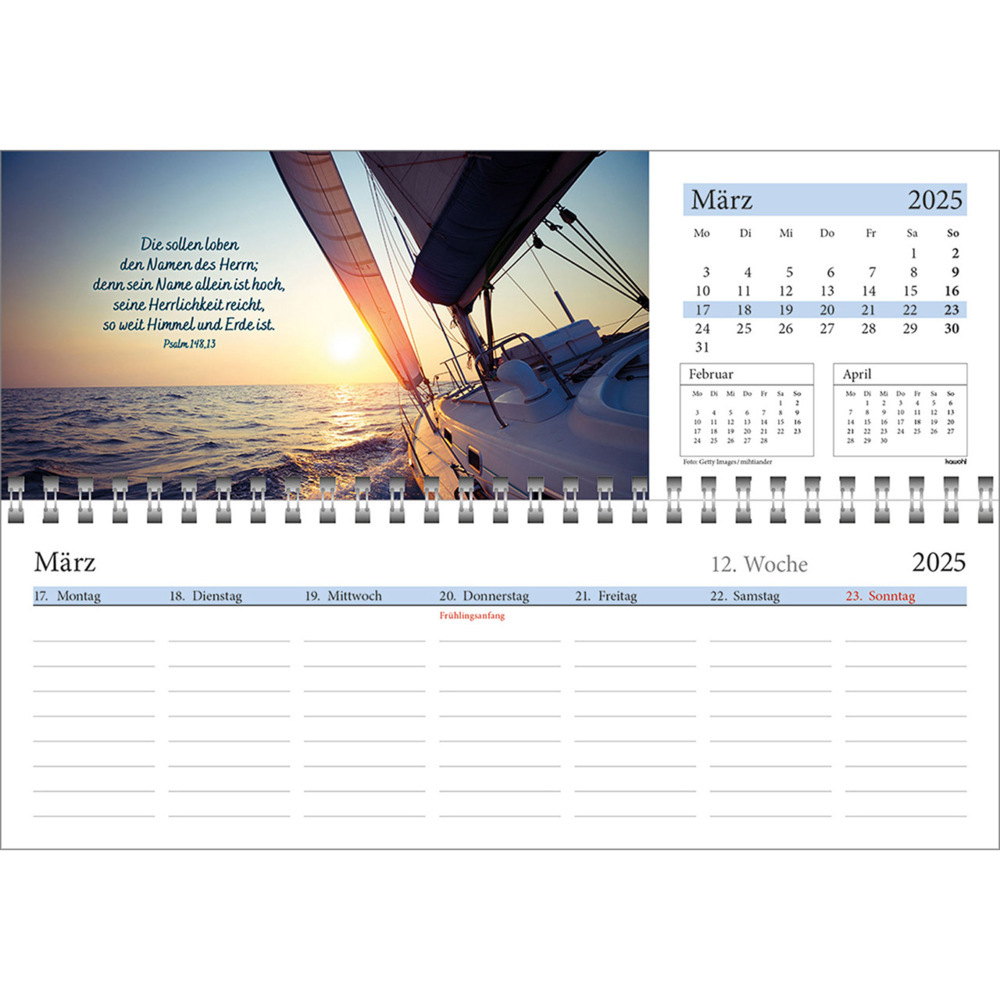 Bild: 9783754825457 | In deine Hand leg ich den Tag 2025 | Wochen-Tischkalender | Kalender