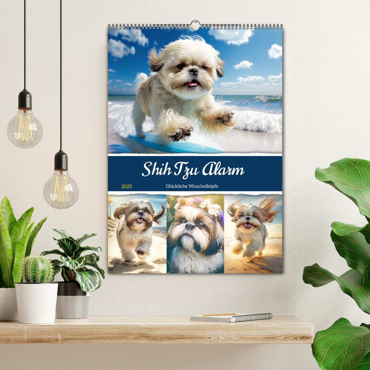 Bild: 9783435874101 | Shih Tzu Alarm. Glückliche Wuschelköpfe (Wandkalender 2025 DIN A2...