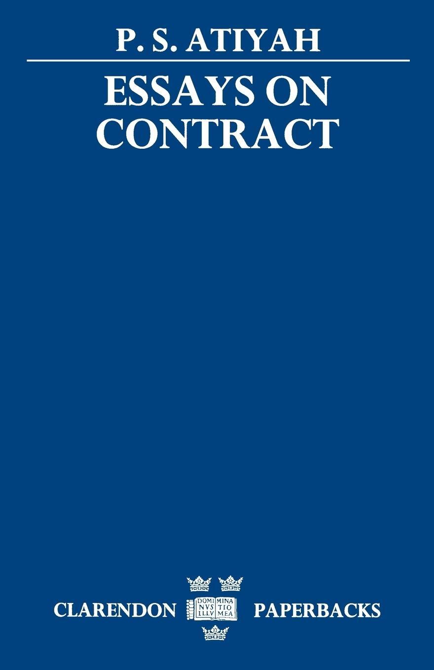 Cover: 9780198254447 | Essays on Contract | Patrick S. Atiyah (u. a.) | Taschenbuch | 1990