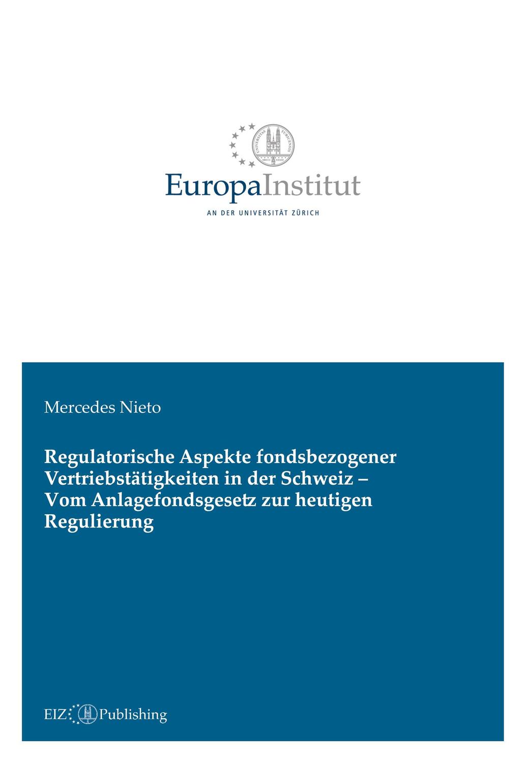 Cover: 9783038055839 | Regulatorische Aspekte fondsbezogener Vertriebstätigkeiten in der...