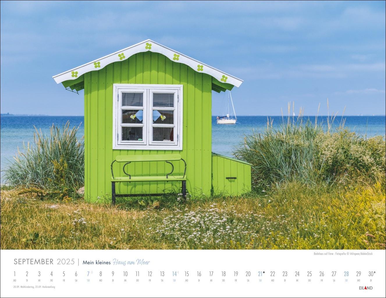 Bild: 9783964023599 | Mein kleines Haus am Meer Kalender 2025 | Kalender | Spiralbindung