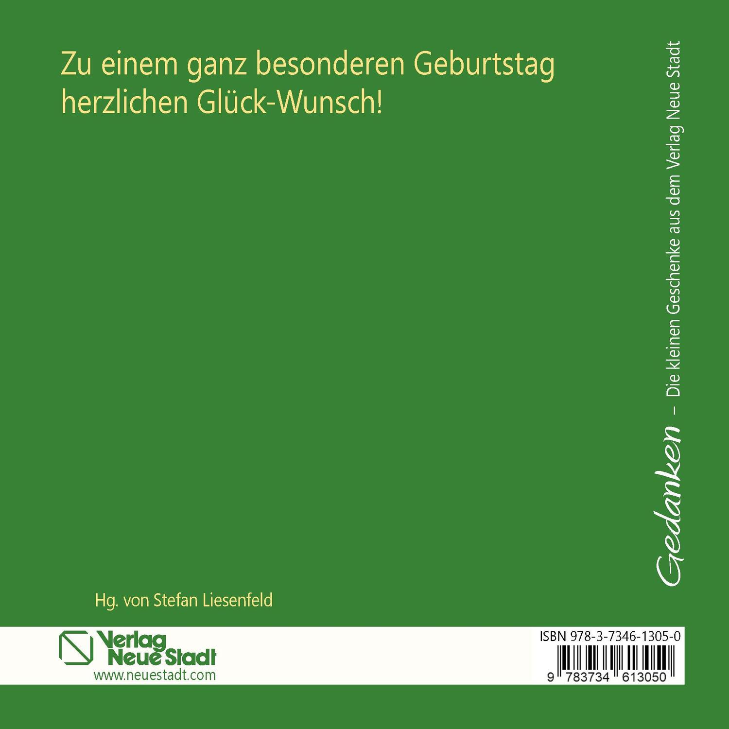 Rückseite: 9783734613050 | Glück-Wunsch zum 85. | Gedanken | Stefan Liesenfeld | Taschenbuch