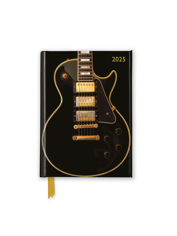 Cover: 9781835621554 | Black Gibson Guitar - Schwarze Gibson Gitarre - Taschenkalender 2025